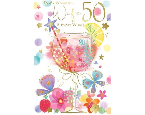 C75 AGE 50 WIFE BIRTHDAY KINGFISHER 6S