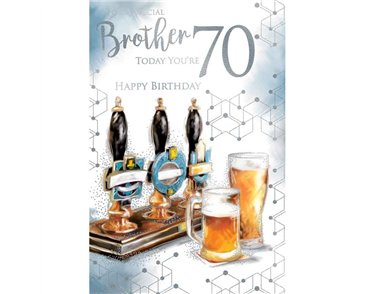 C75 AGE 70 BROTHER BIRTHDAY KINGFISHER 6S
