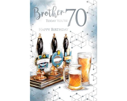 C75 AGE 70 BROTHER BIRTHDAY KINGFISHER 6S