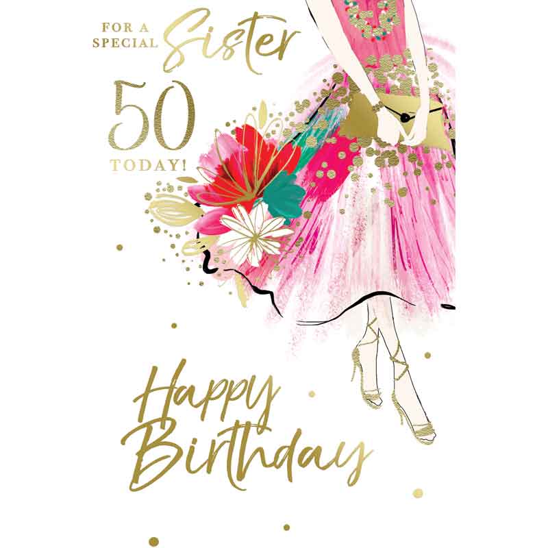C75 AGE 50 SISTER BIRTHDAY KINGFISHER 6S