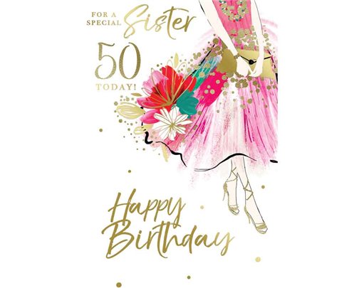 C75 AGE 50 SISTER BIRTHDAY KINGFISHER 6S