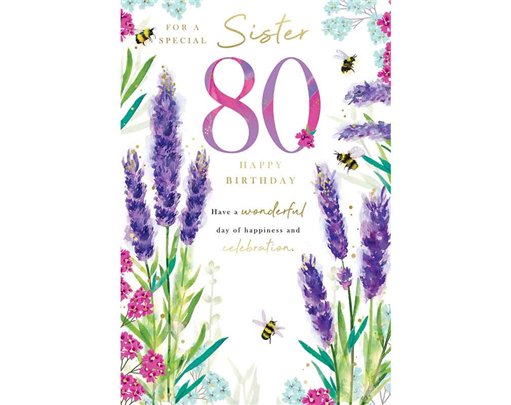 C75 AGE 80 SISTER BIRTHDAY KINGFISHER 6S
