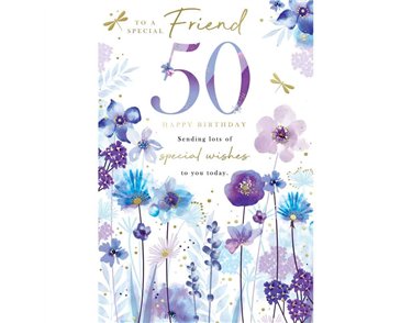 C75 AGE 50 FEMALE FRIEND BIRTHDAY KINGFISHER 6S