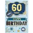 C50 TRAD MALE 60TH BIRTHDAY SILVERLINE 12S