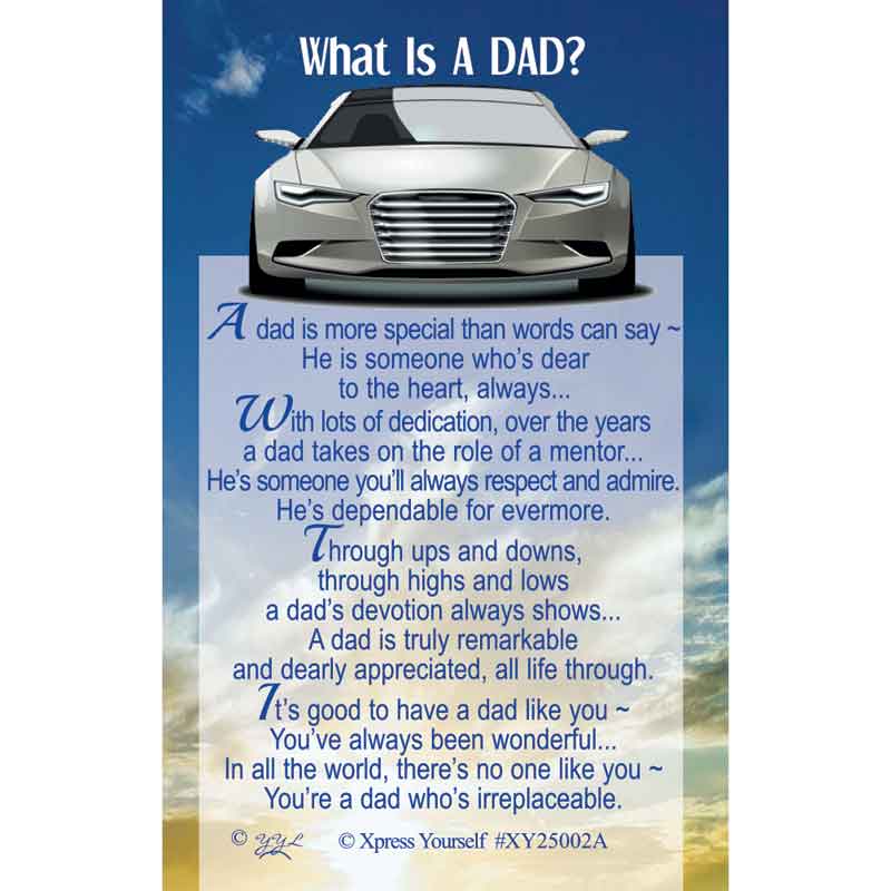 C25 WHAT IS A DAD KEEPSAKE CARD 6S