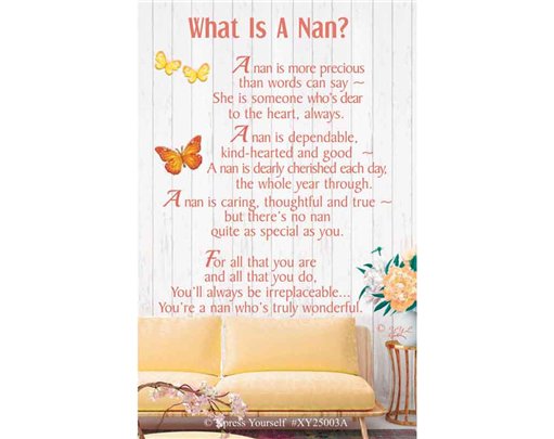 C25 WHAT IS A NAN KEEPSAKE CARD 6S