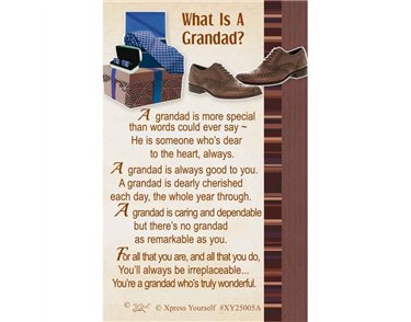 C25 WHAT IS A GRANDAD KEEPSAKE CARD 6S