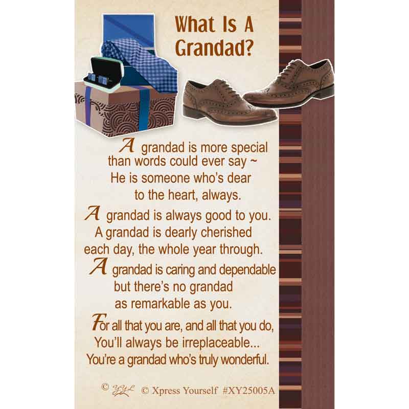 C25 WHAT IS A GRANDAD KEEPSAKE CARD 6S