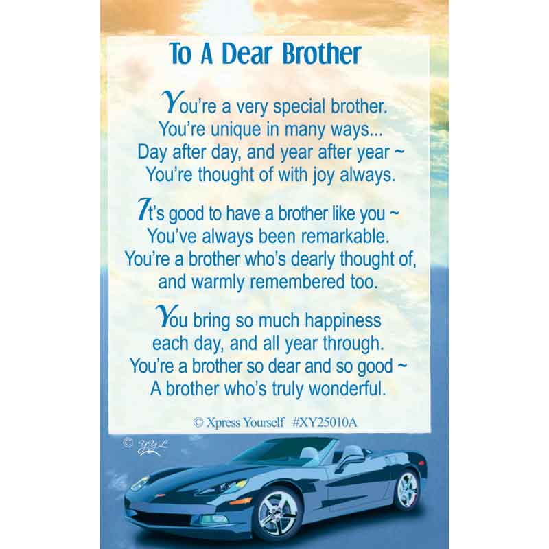 C25 WHAT IS A BROTHER? KEEPSAKE CARD 6S