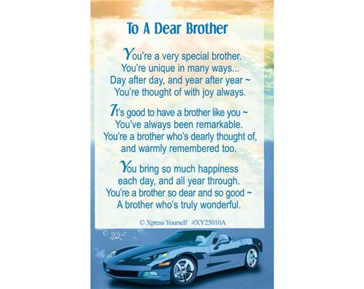 C25 WHAT IS A BROTHER? KEEPSAKE CARD 6S