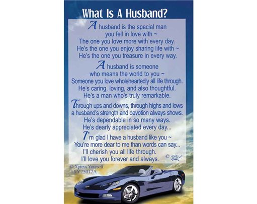 C25 WHAT IS A HUSBAND? KEEPSAKE CARD 6S