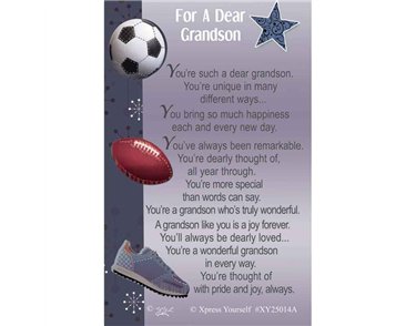 C25 WITH LOVE GRANDSON KEEPSAKE CARD 6S