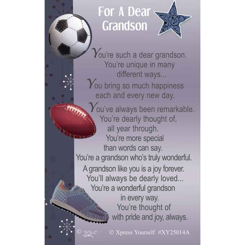C25 WITH LOVE GRANDSON KEEPSAKE CARD 6S