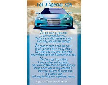 C25 SPECIAL SON KEEPSAKE CARD 6S