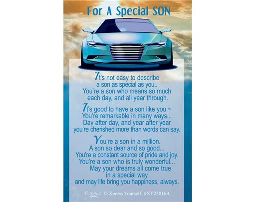 C25 SPECIAL SON KEEPSAKE CARD 6S