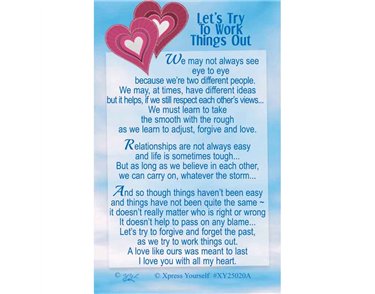 C25 LETS TRY TO WORK THINGS OUT KEEPSAKE CARD 6S