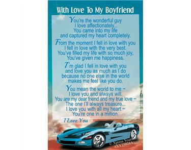 C25 WITH LOVE TO MY BOYFRIEND KEEPSAKE CARD 6S