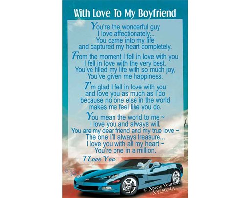 C25 WITH LOVE TO MY BOYFRIEND KEEPSAKE CARD 6S