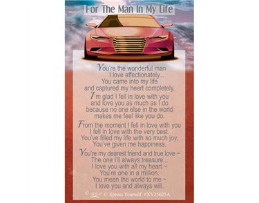 C25 FOR THE MAN IN MY LIFE KEEPSAKE CARD 6S