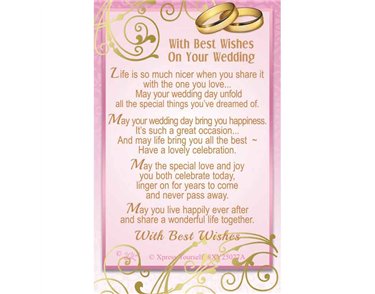 C25 BEST WISHES ON YOUR WEDDING DAY KEEPSAKE CARD 6S