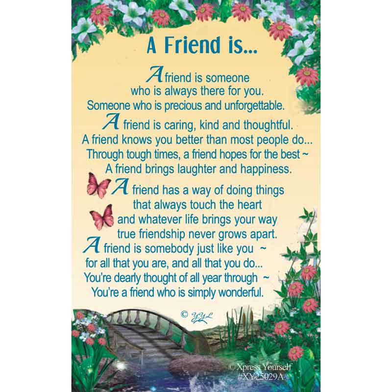 C25 A FRIEND IS .. KEEPSAKE CARD 6S