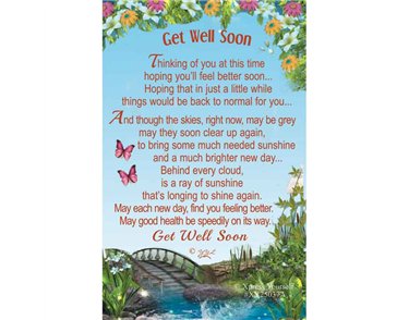 C25 GET WELL SOON KEEPSAKE CARD 6S