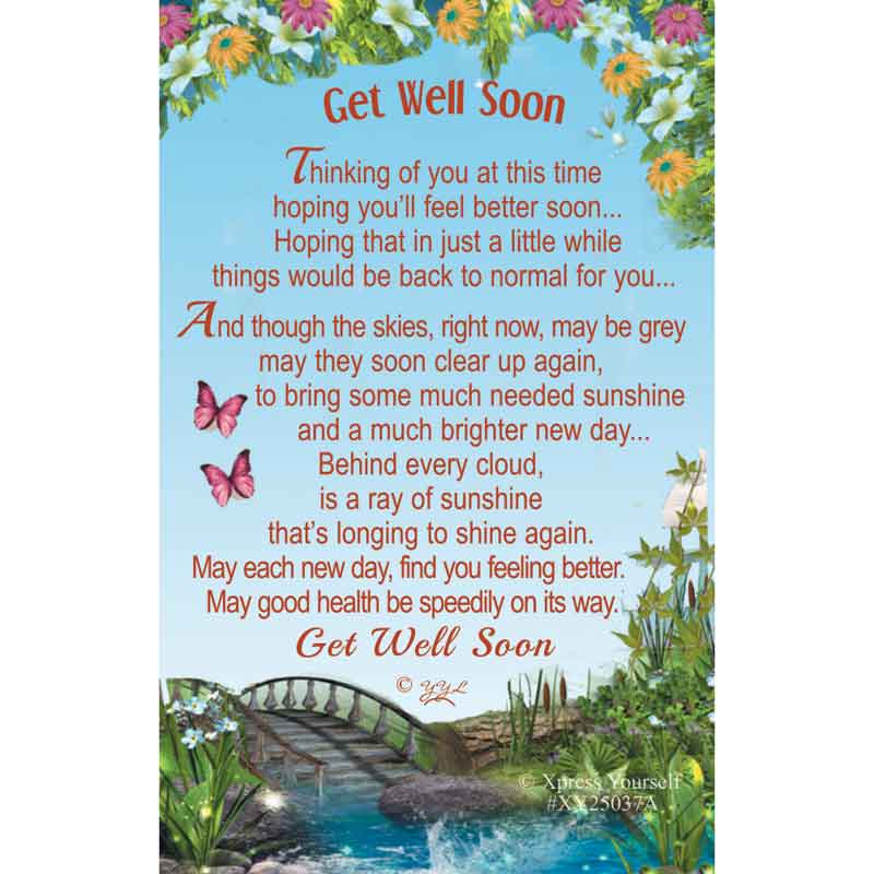 C25 GET WELL SOON KEEPSAKE CARD 6S