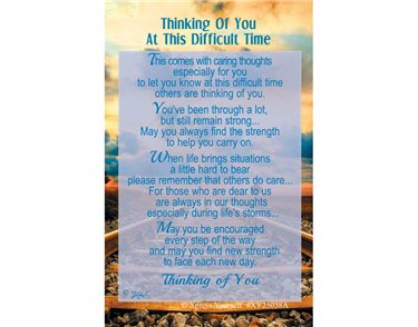 C25 THINKING OF YOU AT THIS DIFF TIME KEEPSAKE CARD 6S