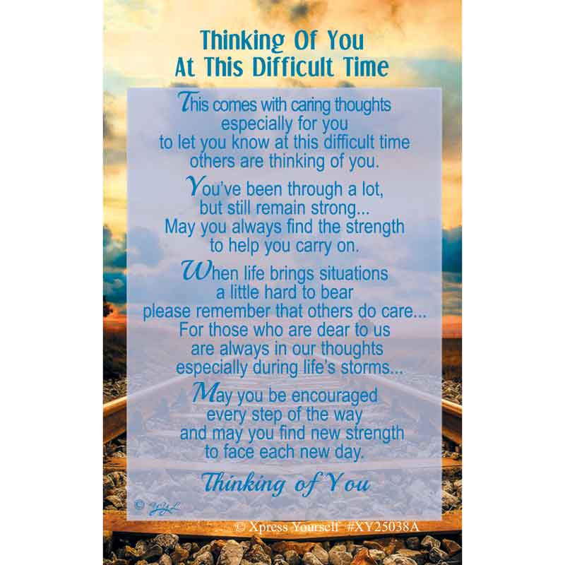 C25 THINKING OF YOU AT THIS DIFF TIME KEEPSAKE CARD 6S