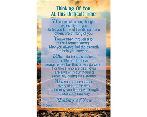 C25 THINKING OF YOU AT THIS DIFF TIME KEEPSAKE CARD 6S