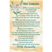 C25 WITH SYMPATHY KEEPSAKE CARD 6S