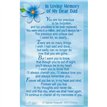 C25 IN LOVING MEMORY OF MY DEAR DAD KEEPSAKE CARD 6S