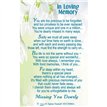 C25 IN LOVING MEMORY KEEPSAKE CARD 6S