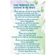 C25 YOUR MEMORIES LIVE FOREVER .. KEEPSAKE CARD 6S