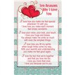 C25 10 REASONS WHY I LOVE YOU KEEPSAKE CARD 6S