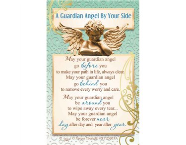 C25 A GUARDIAN ANGEL BY YOUR SIDE KEEPSAKE CARD 6S