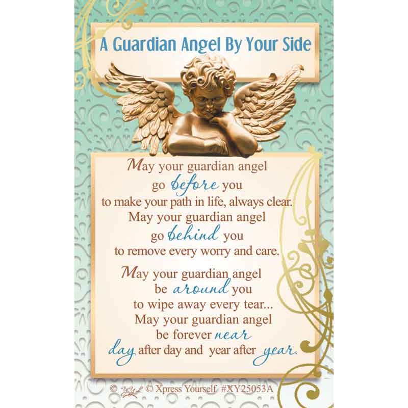 C25 A GUARDIAN ANGEL BY YOUR SIDE KEEPSAKE CARD 6S