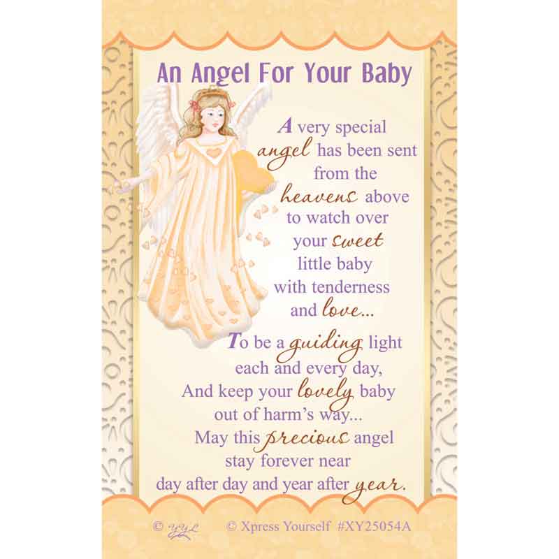C25 AN ANGEL FOR YOUR BABY KEEPSAKE CARD 6S
