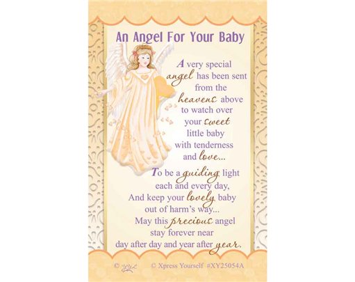 C25 AN ANGEL FOR YOUR BABY KEEPSAKE CARD 6S