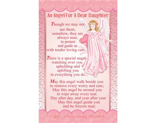 C25 AN ANGEL FOR YOUR DAUGHTER KEEPSAKE CARD 6S