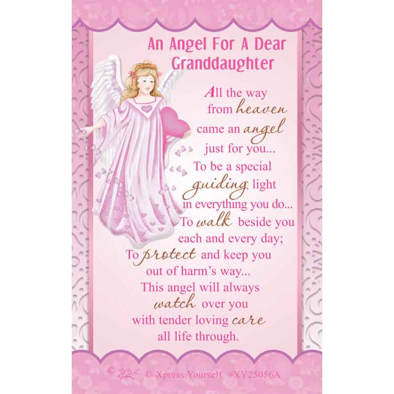 C25 AN ANGEL FOR YOUR GRANDDAUGHTER KEEPSAKE CARD 6S
