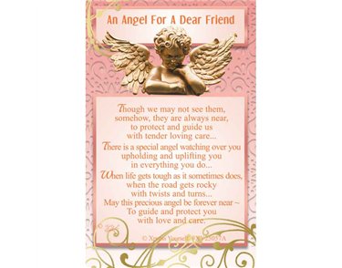 C25 AN ANGEL FOR A DEAR FRIEND KEEPSAKE CARD 6S