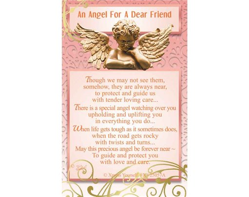 C25 AN ANGEL FOR A DEAR FRIEND KEEPSAKE CARD 6S