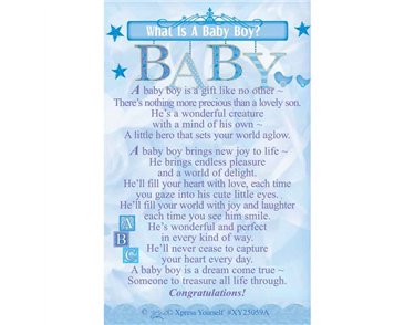 C25 WHAT IS A BABY BOY KEEPSAKE CARD 6S