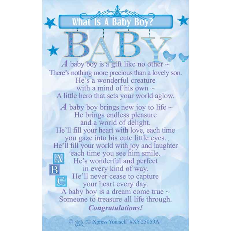 C25 WHAT IS A BABY BOY KEEPSAKE CARD 6S