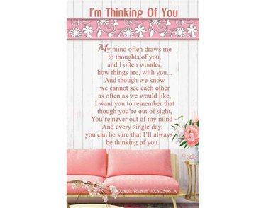 C25 THINKING OF YOU KEEPSAKE CARD 6S