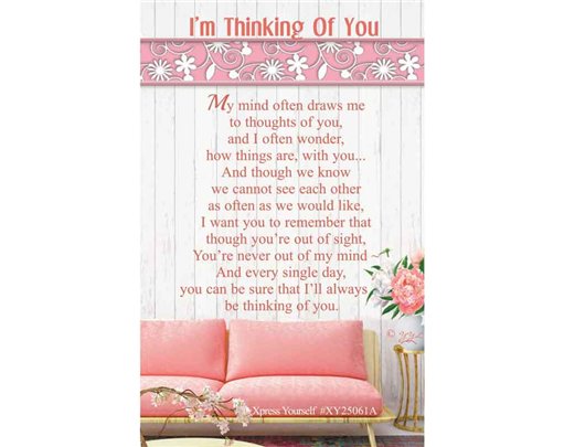 C25 THINKING OF YOU KEEPSAKE CARD 6S