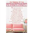 C25 THINKING OF YOU KEEPSAKE CARD 6S