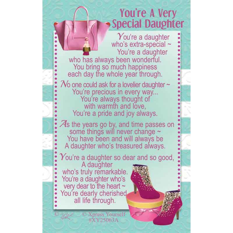 C25 YOU'RE A VERY SPECIAL DAUGHTER KEEPSAKE CARD 6S