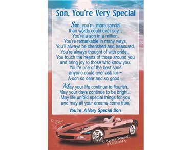 C25 SON YOU'RE VERY SPECIAL KEEPSAKE CARD 6S